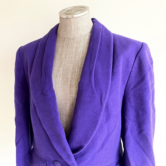 Féraud Angora Purple Blazer Jacket, Super Soft - Picture 5 of 12